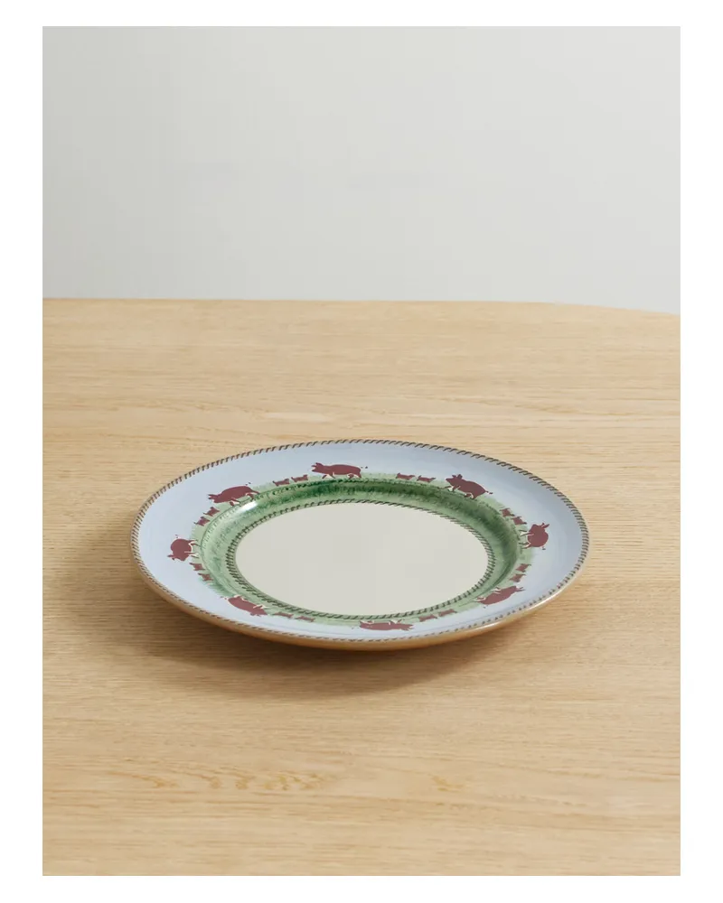 J.W.Anderson Nicholas Mosse Teller Aus Bemalter Keramik - Blau Blau