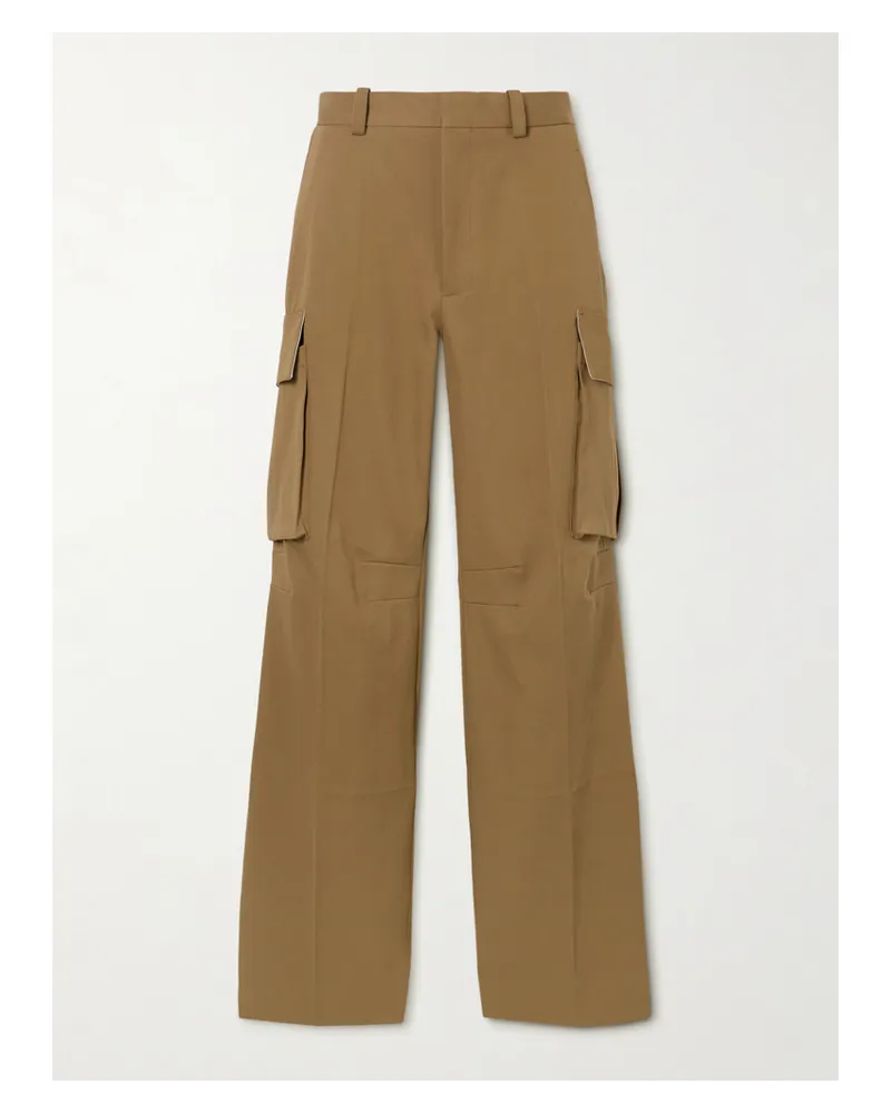 Victoria Beckham Cargohose aus Baumwoll-twill Braun