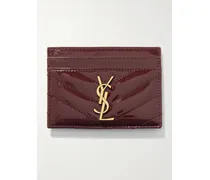Cassandre Matelassé Patent-leather Cardholder - Red