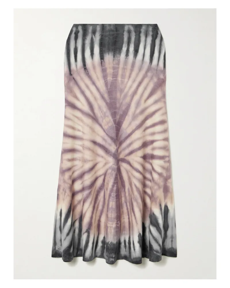 Gabriela Hearst Olive Midirock Aus Kaschmir Mit Batikmuster - Mehrfarbig Mehrfarbig