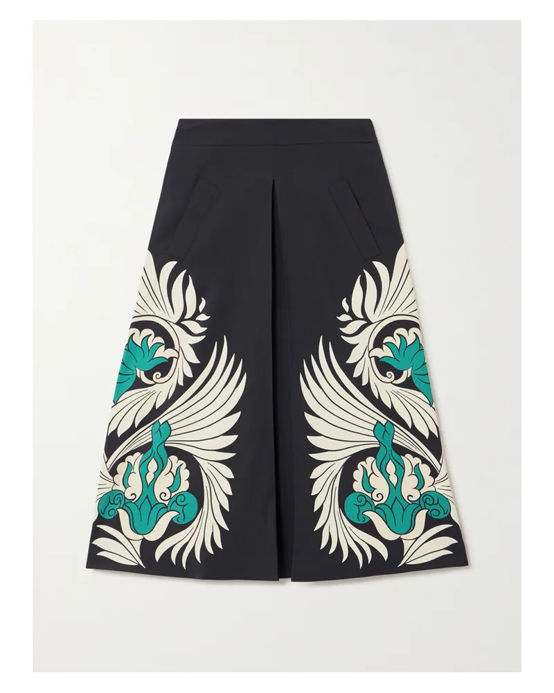La DoubleJ Santa Monica Midirock Aus Crêpe De Chine Mit Blumenprint - Mehrfarbig Mehrfarbig