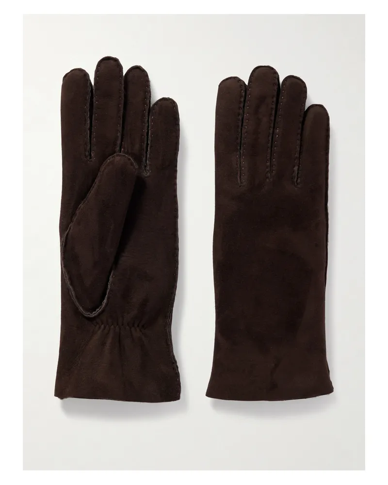 Agnelle Denise Handschuhe Aus Shearling - Braun Braun