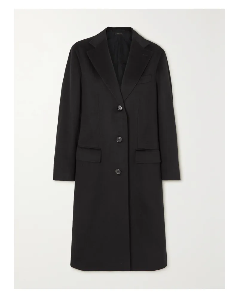 Brioni Mantel Aus Einer Woll-kaschmirmischung - Schwarz Schwarz