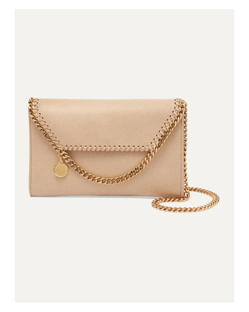 Stella McCartney The Falabella Mini Faux Brushed-leather Shoulder Bag - Neutrals Neutrals