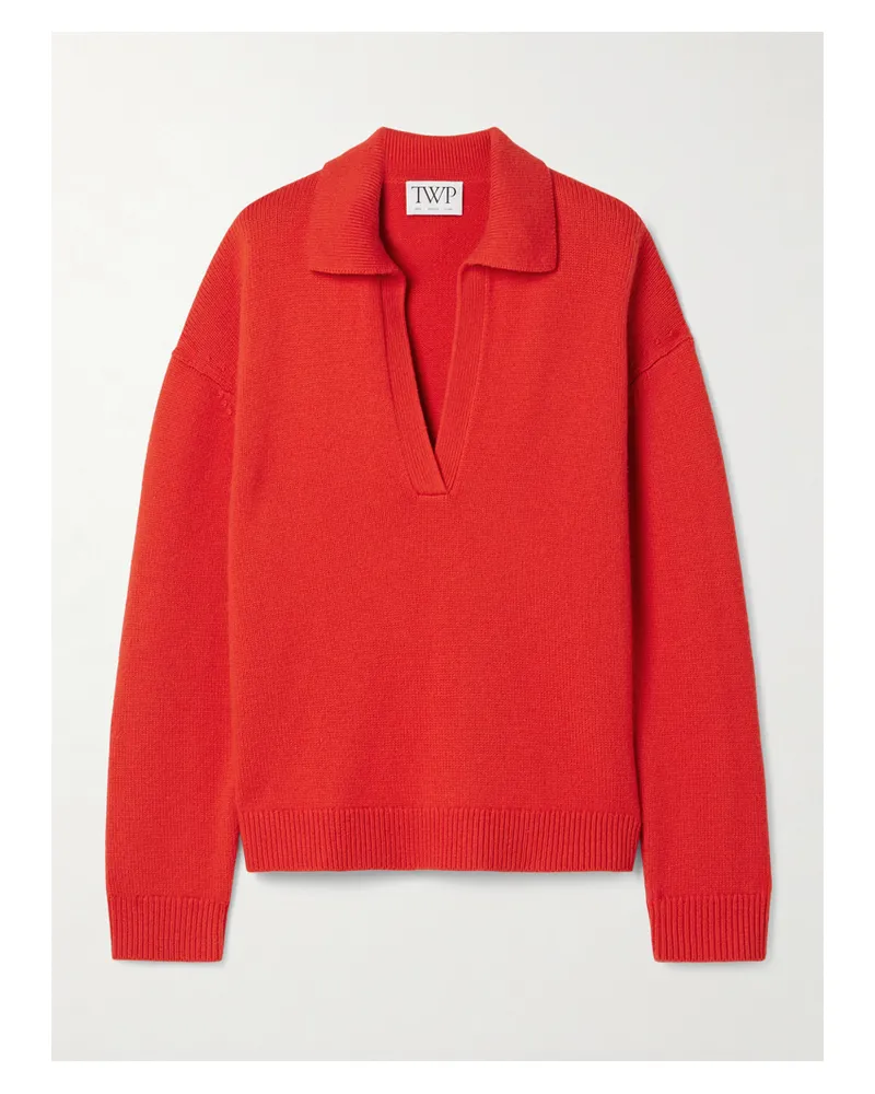 TWP Kaschmirpullover Mit Polokragen - Rot Rot