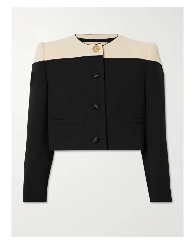 Valentino Garavani Two-tone Wool Jacket - Black Black