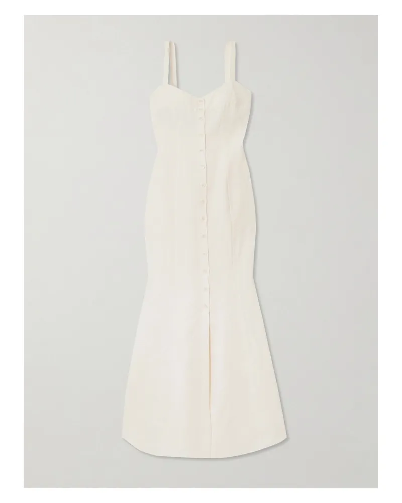Cortana Bambina Maxikleid Aus Leinen - Elfenbein Elfenbein