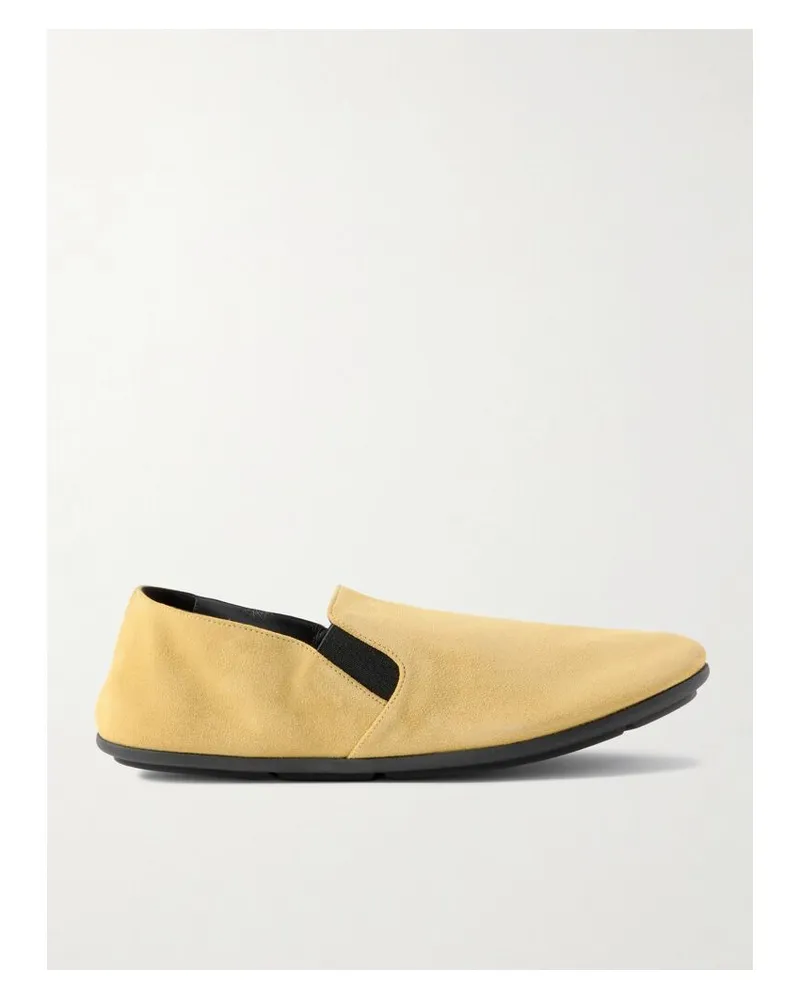 The Row Vincit Flache Schuhe Aus Veloursleder - Gelb Gelb