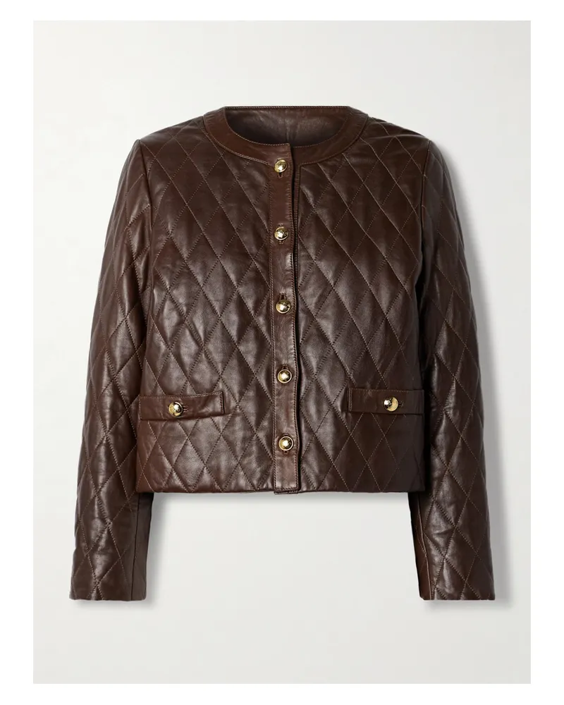 Nili Lotan Amy Gesteppte Lederjacke - Braun Braun