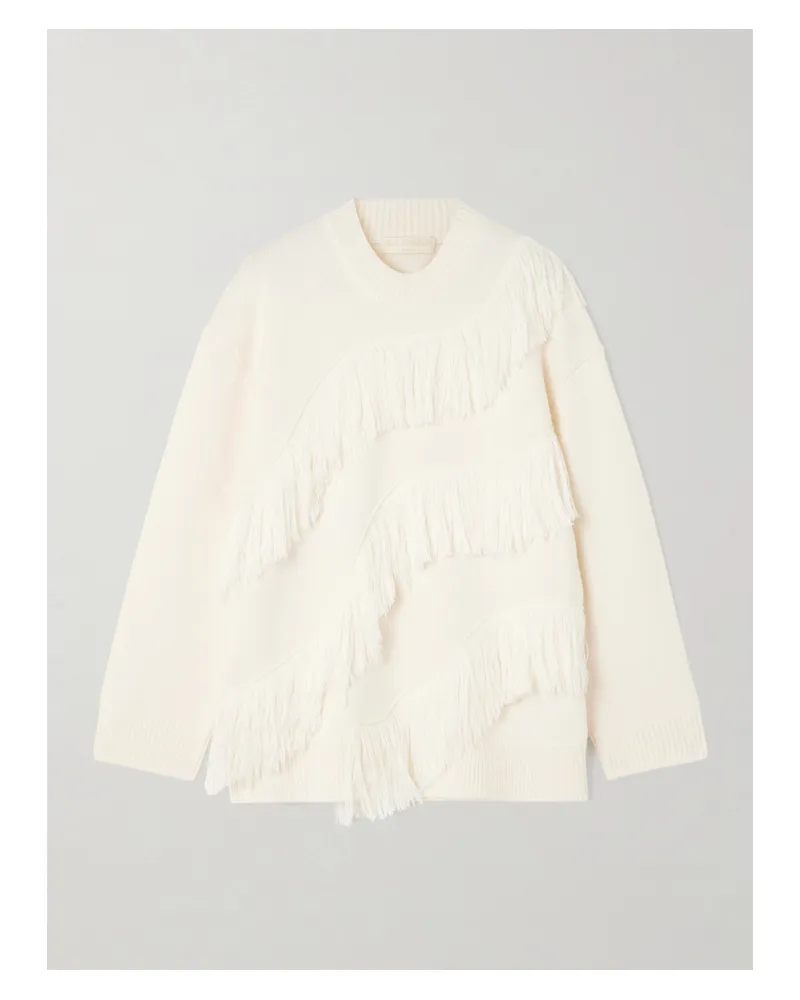 Ulla Johnson Ina Pullover Aus Wolle Mit Fransen - Creme Creme