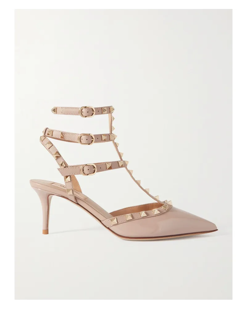 Valentino Garavani Rockstud 65 Pumps aus Lackleder Neutral