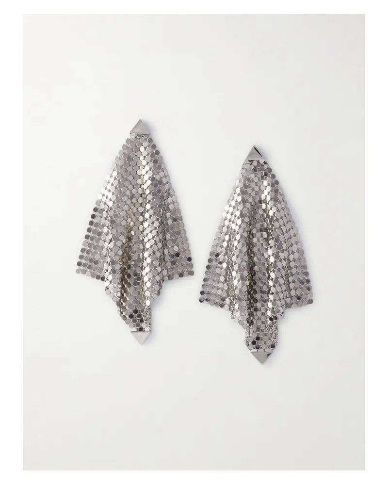 Paco Rabanne Pixel Flow Silver-tone Earrings Silver