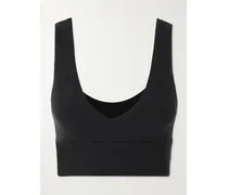 Yoga Align™ V-neck Sport-bh Aus Nulu™-material - Schwarz
