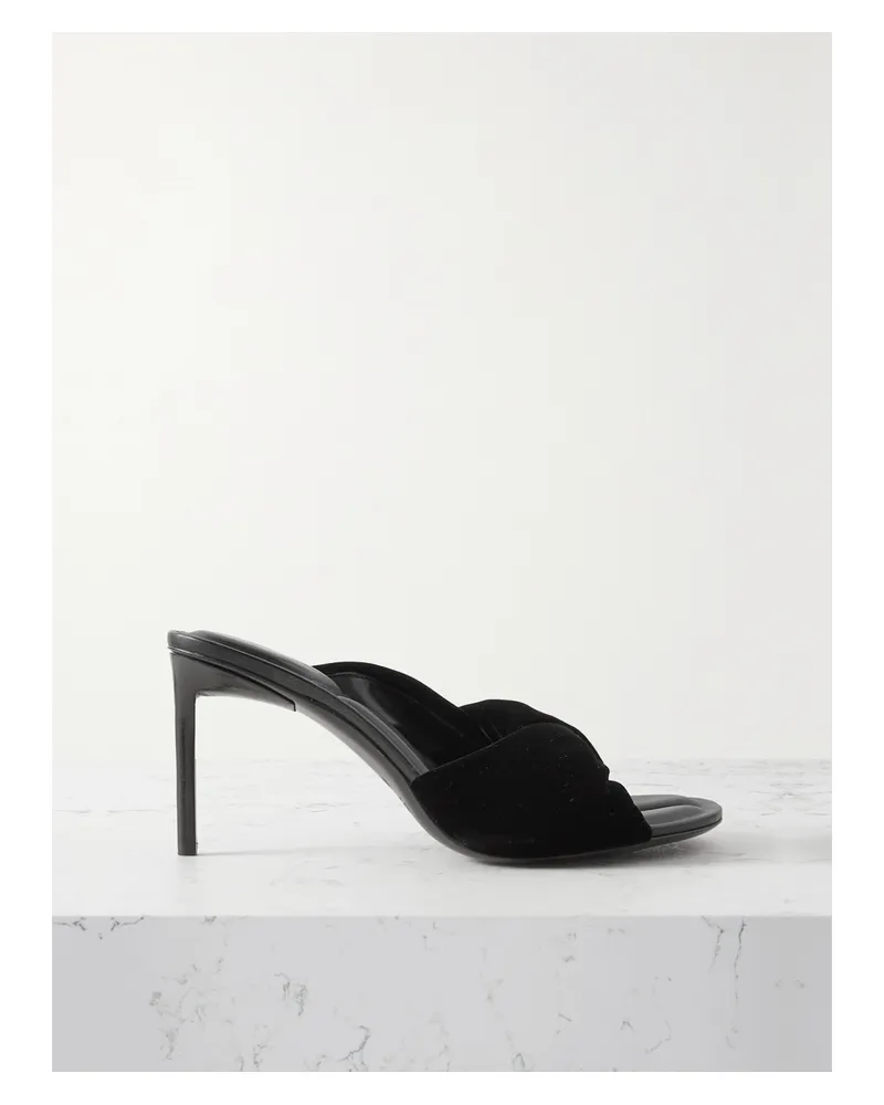 Jacquemus Bagnu Mules Aus Samt - Schwarz Schwarz