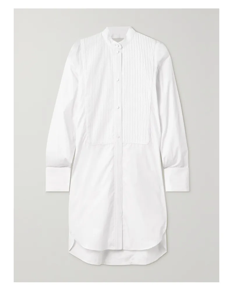 Isabel Marant Rineta Hemdblusenkleid Aus Baumwollpopeline Mit Biesen - Weiß Weiß
