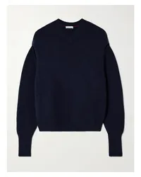 Ferragamo Pullover aus einer Gebürsteten Kaschmirmischung Blau