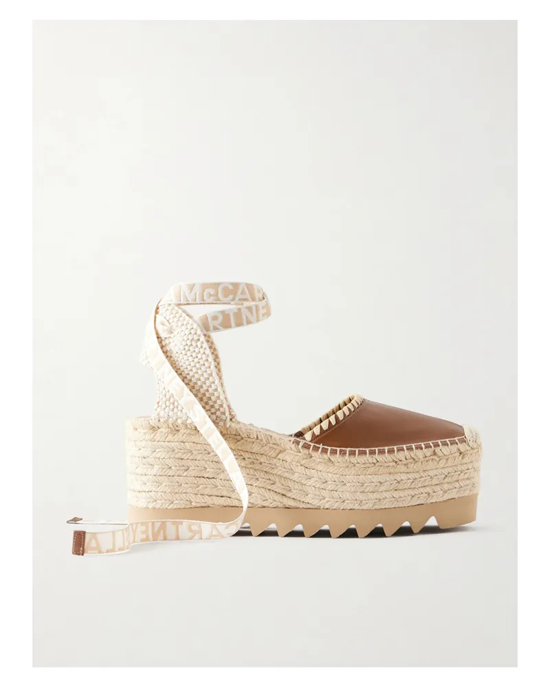 Stella McCartney Gaia Espadrille Wedge - Brown Brown