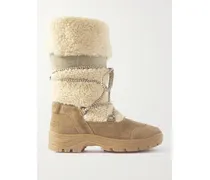 Alta Badia 2 B Schneestiefel Aus Veloursleder Und Shearling - Neutral