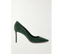 Romy 85 Suede Pumps - Green