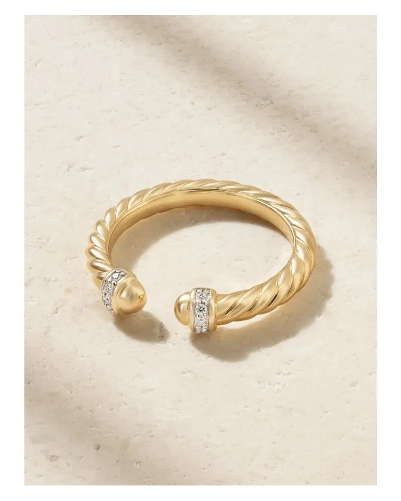 David Yurman Cable Ring Aus 18 Karat Gold Mit Diamanten Gold