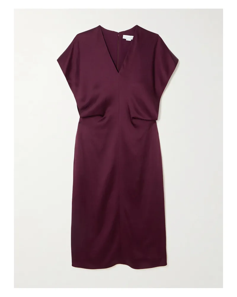 Stella McCartney Midikleid Aus Satin - Burgunder Burgunder