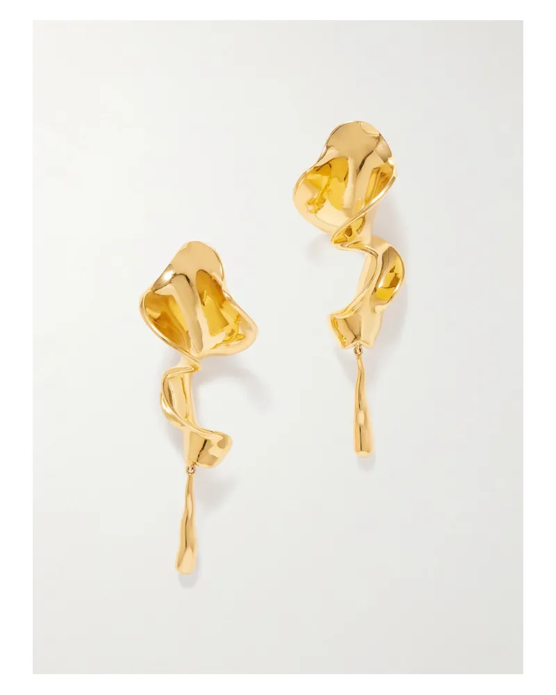 KHAITE Tidal Vergoldete Ohrringe Gold