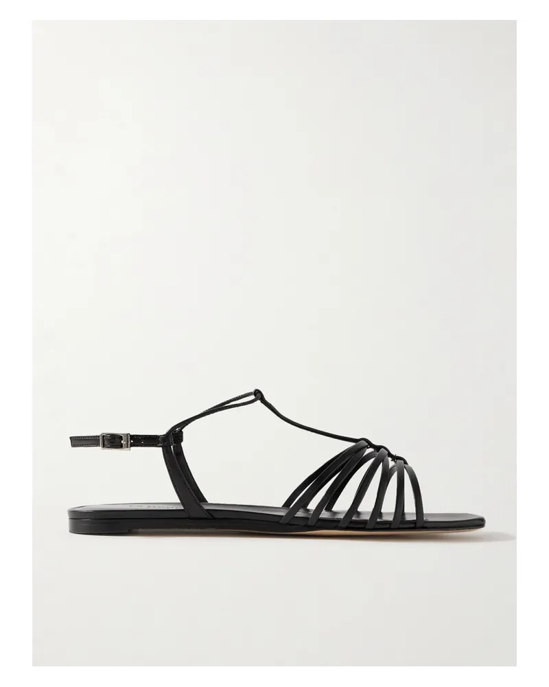 Le Monde Béryl Sandalen aus Leder Schwarz