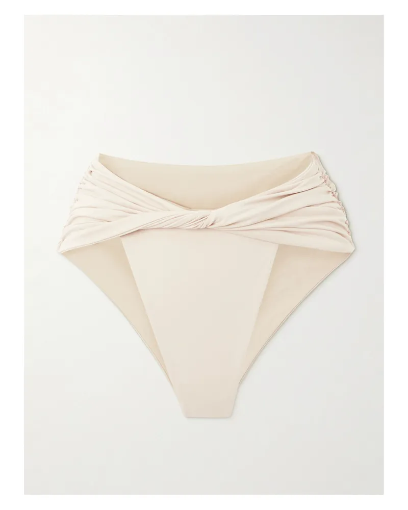 Magda Butrym Bikini-höschen Mit Raffungen Und Twist-detail - Neutral Neutral