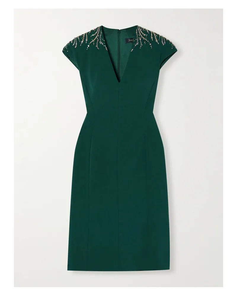 Jenny Packham Midikleid Aus Cady Mit Verzierungen - Grün Grün