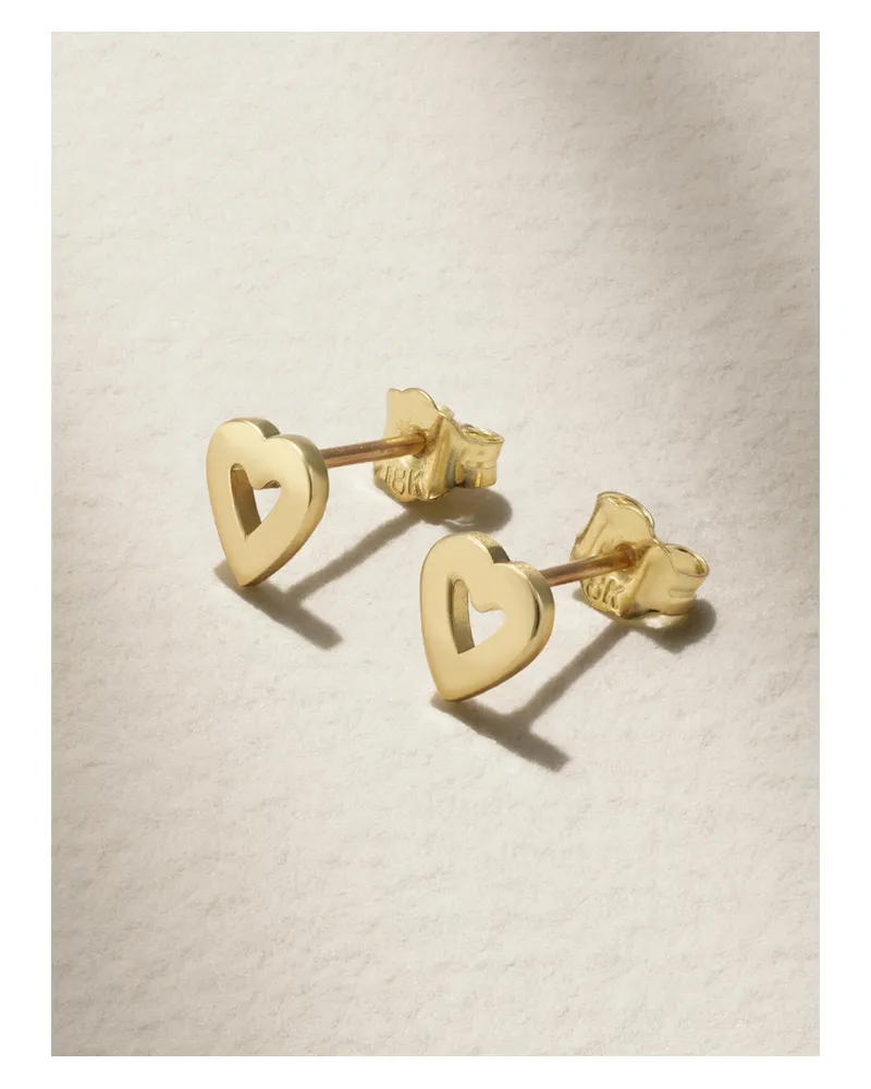 Jennifer Meyer Mini Open Heart Ohrstecker Aus 18 Karat Gold Gold