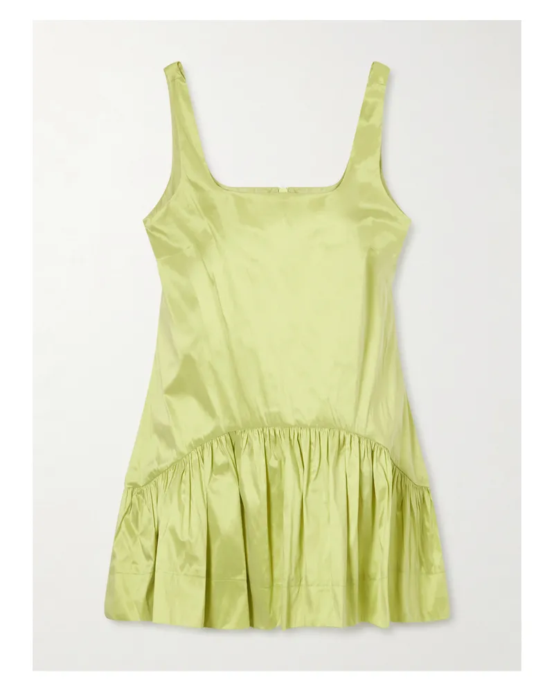Simone Rocha Taffeta Peplum Top - Green Green