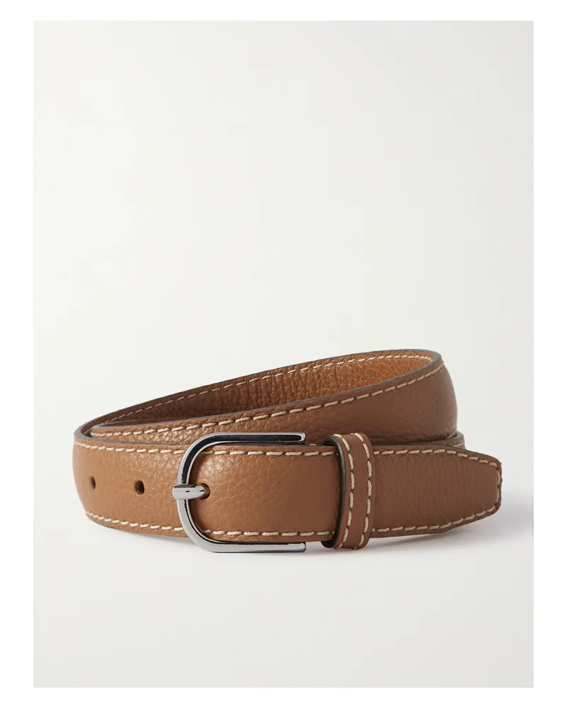 Totême Leather Belt - Brown Brown