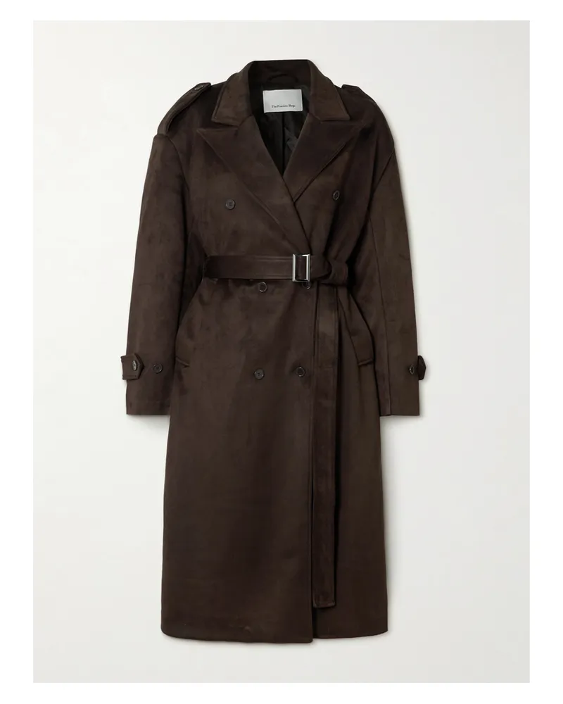 FRANKIE Shop Pembroke Gebürsteter Trenchcoat - Braun Braun