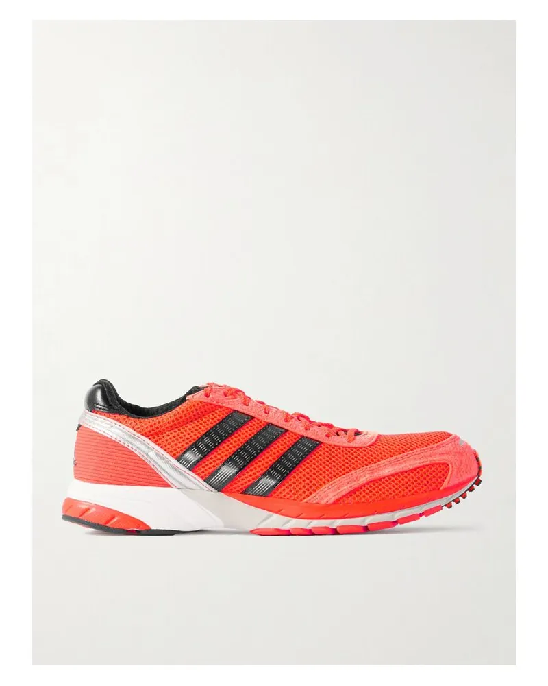 adidas Adizero Adios Og Sneakers Aus Mesh Mit Gummibesätzen - Rot Rot