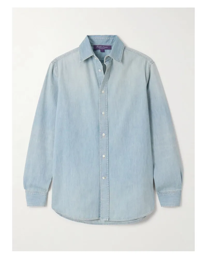 Ralph Lauren Adrien Hemd Aus Baumwoll-chambray - Blau Blau