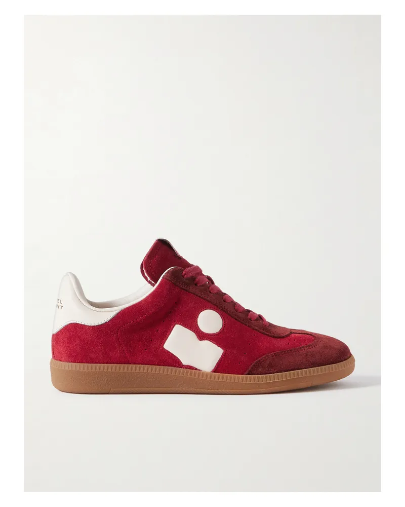 Isabel Marant Bryce Sneakers Aus Veloursleder Mit Lederbesätzen - Rot Rot