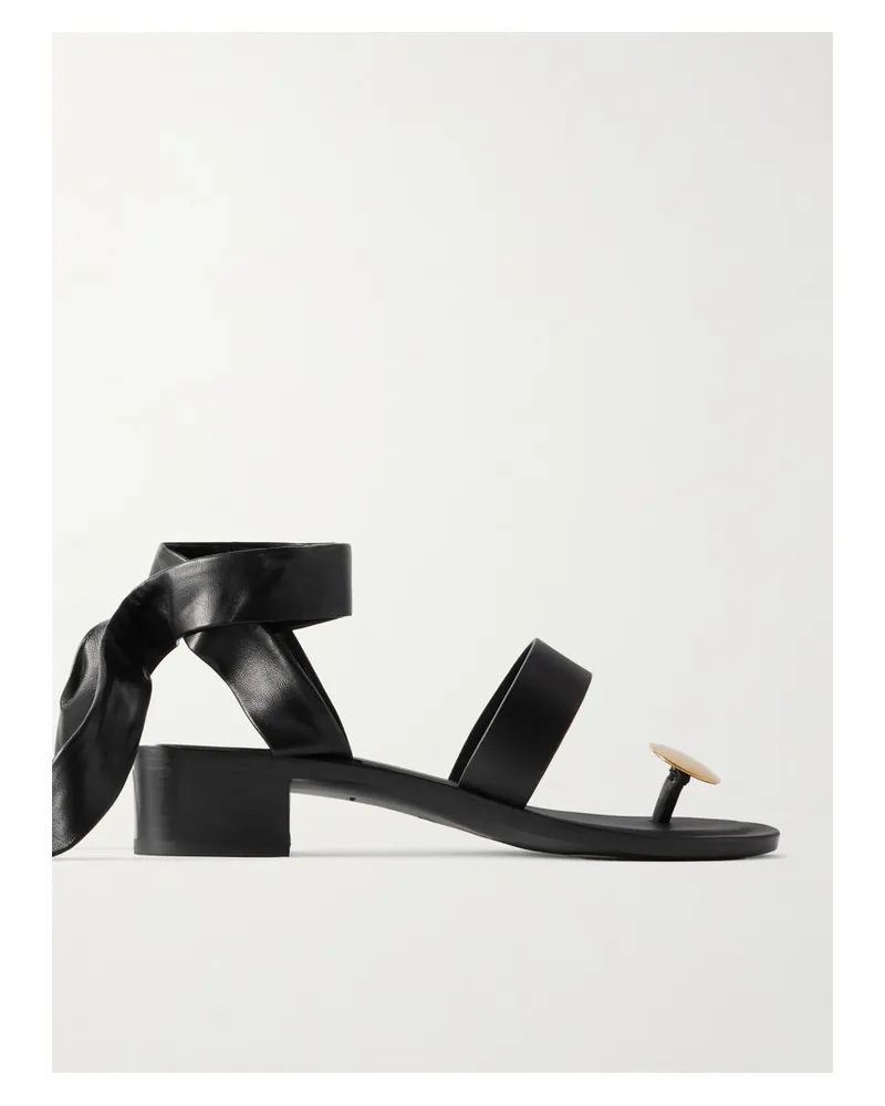 The Row Band Sandalen Aus Leder Mit Verzierung - Schwarz Schwarz