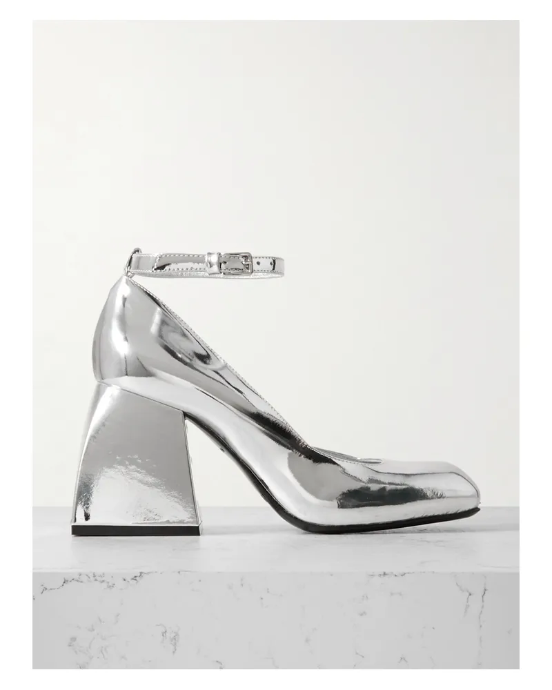 NODALETO Bulla Pia Pumps Aus Metallic-lackleder - Silber Silber