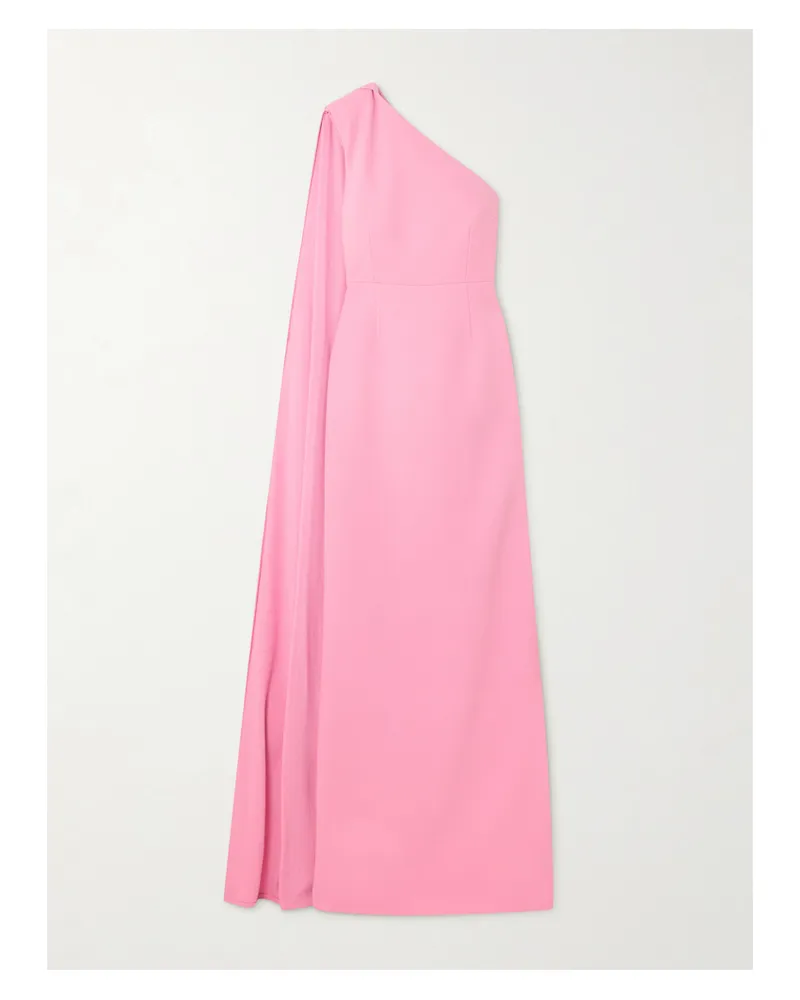 Rebecca Vallance Odetta Asymmetrische Robe Aus Strukturiertem Crêpe Mit Cape-effekt - Pink Pink