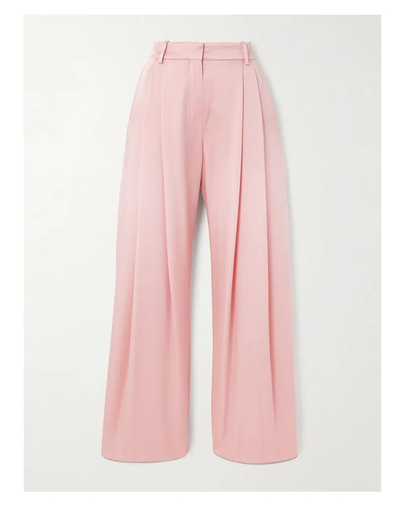 Nina Ricci Hose Mit Weitem Bein Aus Crêpe Mit Falten - Pink Pink