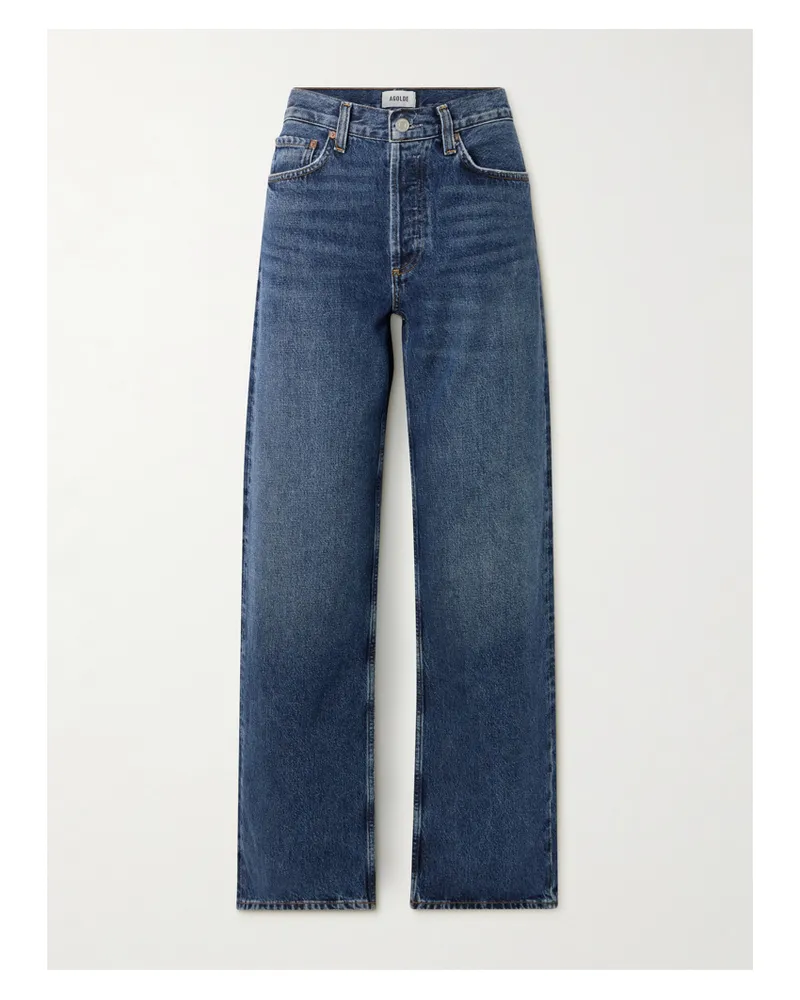 AGOLDE Arc Long High-rise Wide-leg Jeans - Blue Blue