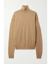 Saint Laurent Rollkragenpullover aus Wolle Neutral