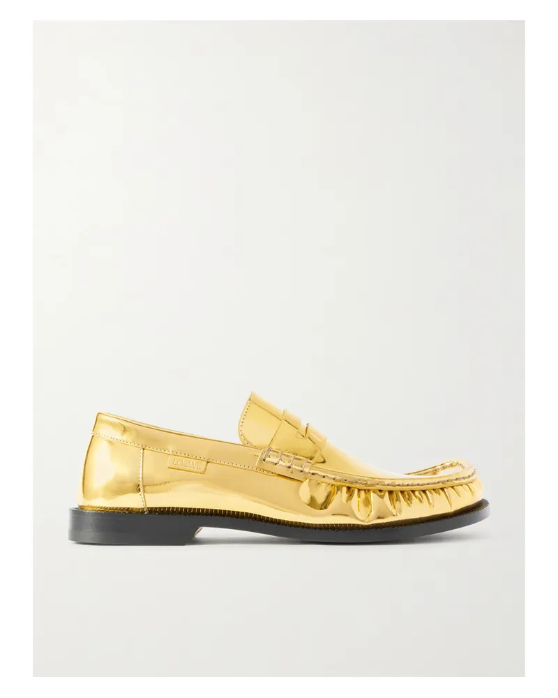 Loewe Campo Pennyloafers Aus Leder Mit Spiegeleffekt - Gold Gold