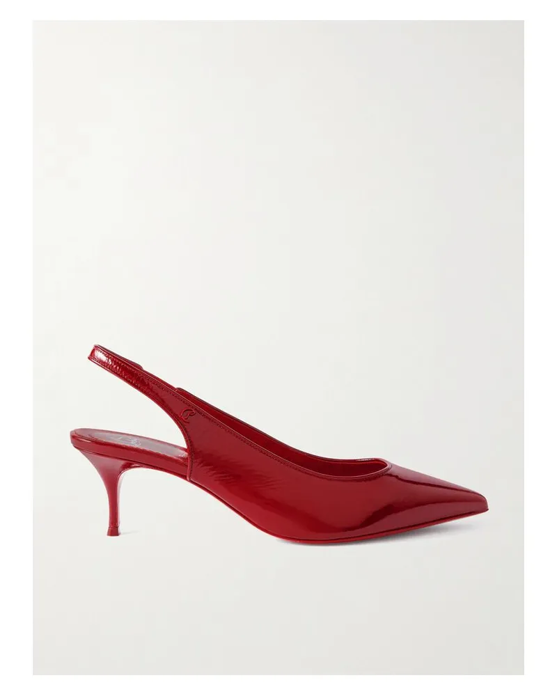 Christian Louboutin Sporty Kate 55 Slingback-pumps Aus Lackleder - Rot Rot
