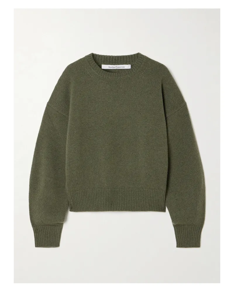 Another Tomorrow Recycled-cashmere And Wool-blend Sweater - Green Green