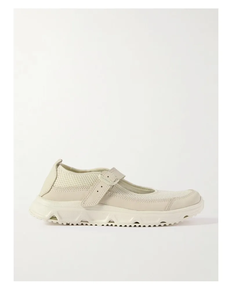 Salomon Rx Marie-jeanne Mary-jane-sneakers Aus Mesh Mit Lederbesätzen - Creme Creme