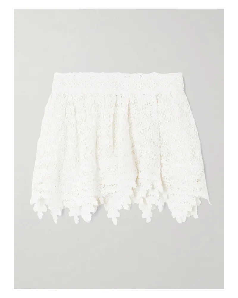 Isabel Marant Hanta Crocheted Cotton Shorts - White White