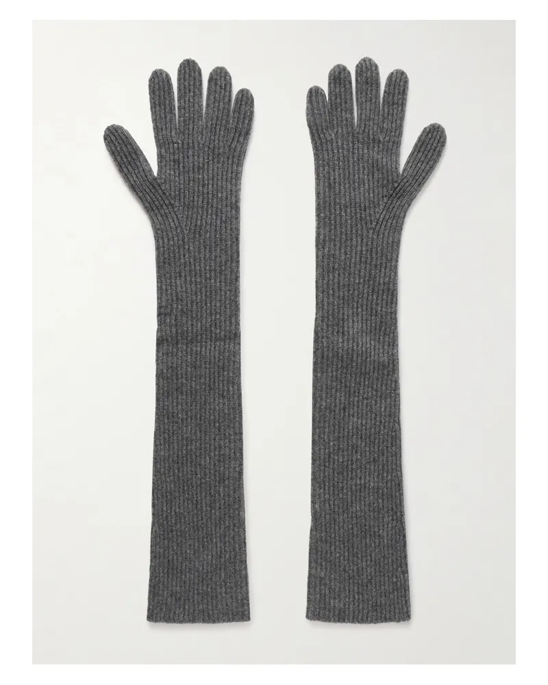 arch4 Jessie Ribbed Cashmere Gloves - Gray Gray