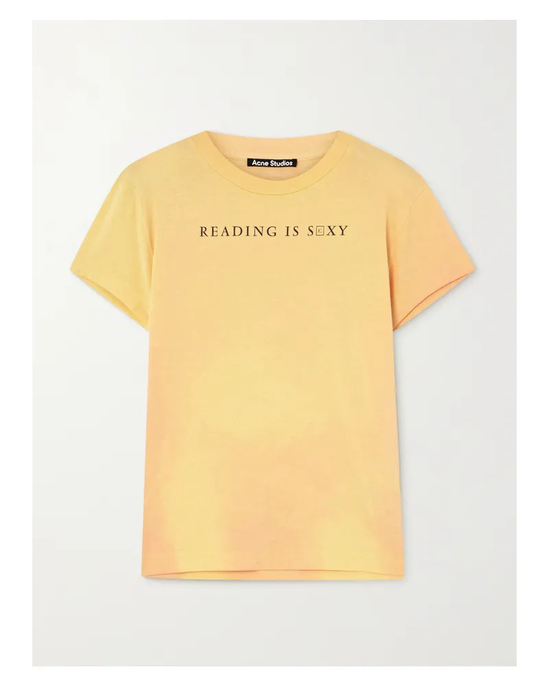 Acne Studios T-shirt Aus Baumwoll-jersey Mit Print - Orange Orange