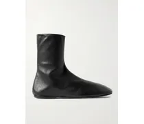 Ankle Boots Aus Leder - Schwarz